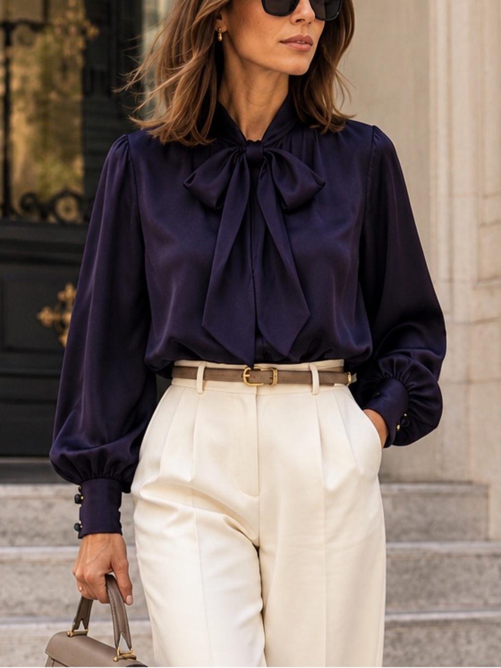 Zimmermann Tama silk navy blouse - 1